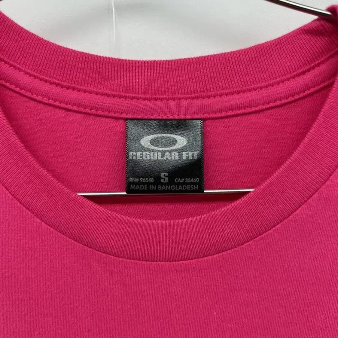 스몰 오클리 로고 오버핏 여성 반팔티셔츠 빈티지 레드 다홍 상품이미지5