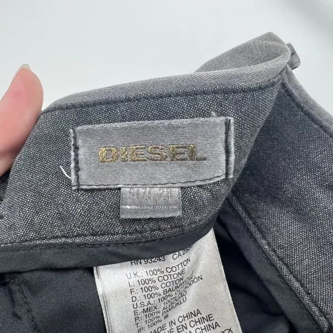 29 디젤 여자 슬림핏 그레이 워싱슬렉스 팬츠 빈티지룩 y2k 상품이미지7