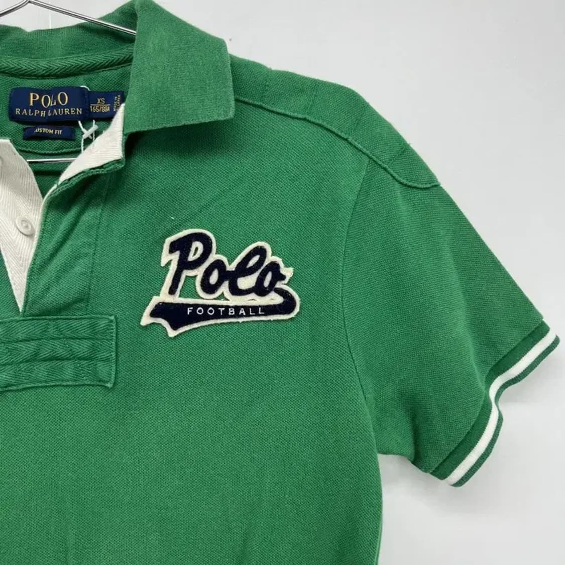 xs 폴로랄프로렌 패치워크 y2k 그린 여자 카라티셔츠 빈티지 상품이미지4