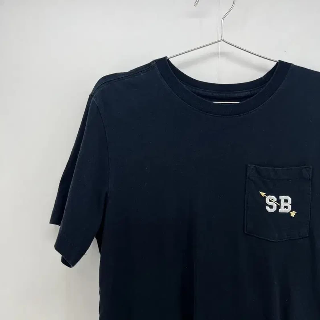 미디움 나이키 여자 sb자수로고 반팔티셔츠 블랙 빈티지 오염존재 상품이미지4