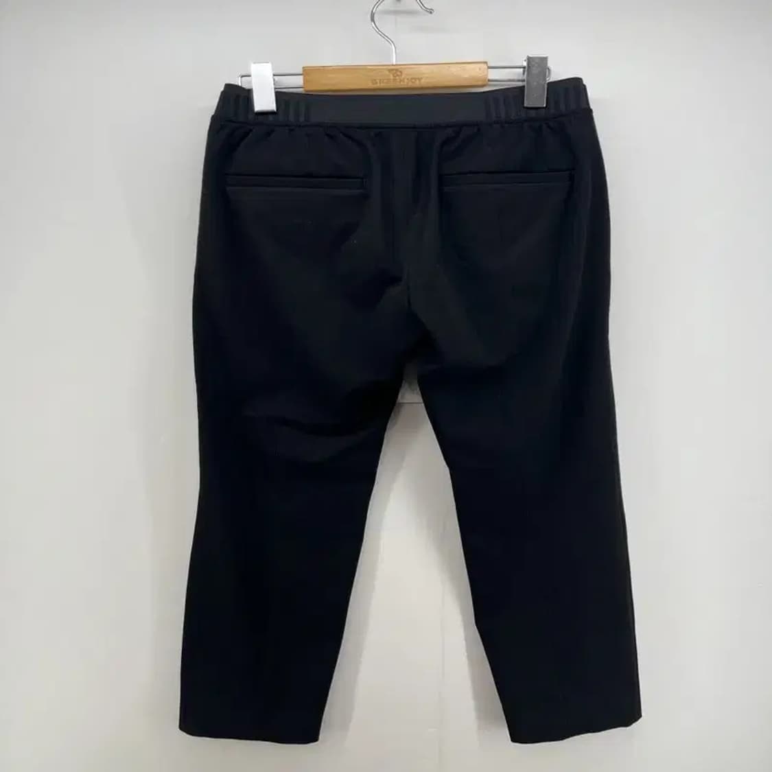 78 시스템옴므 남자 밴딩 슬렉스 팬츠 블랙 결혼하객룩 편한바지 상품이미지2