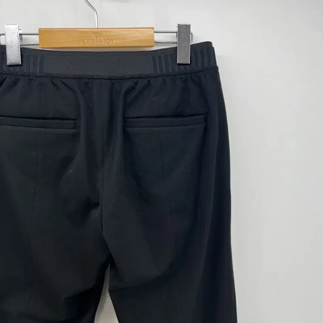 78 시스템옴므 남자 밴딩 슬렉스 팬츠 블랙 결혼하객룩 편한바지 상품이미지6