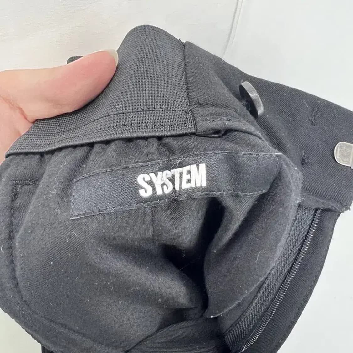 78 시스템옴므 남자 밴딩 슬렉스 팬츠 블랙 결혼하객룩 편한바지 상품이미지7