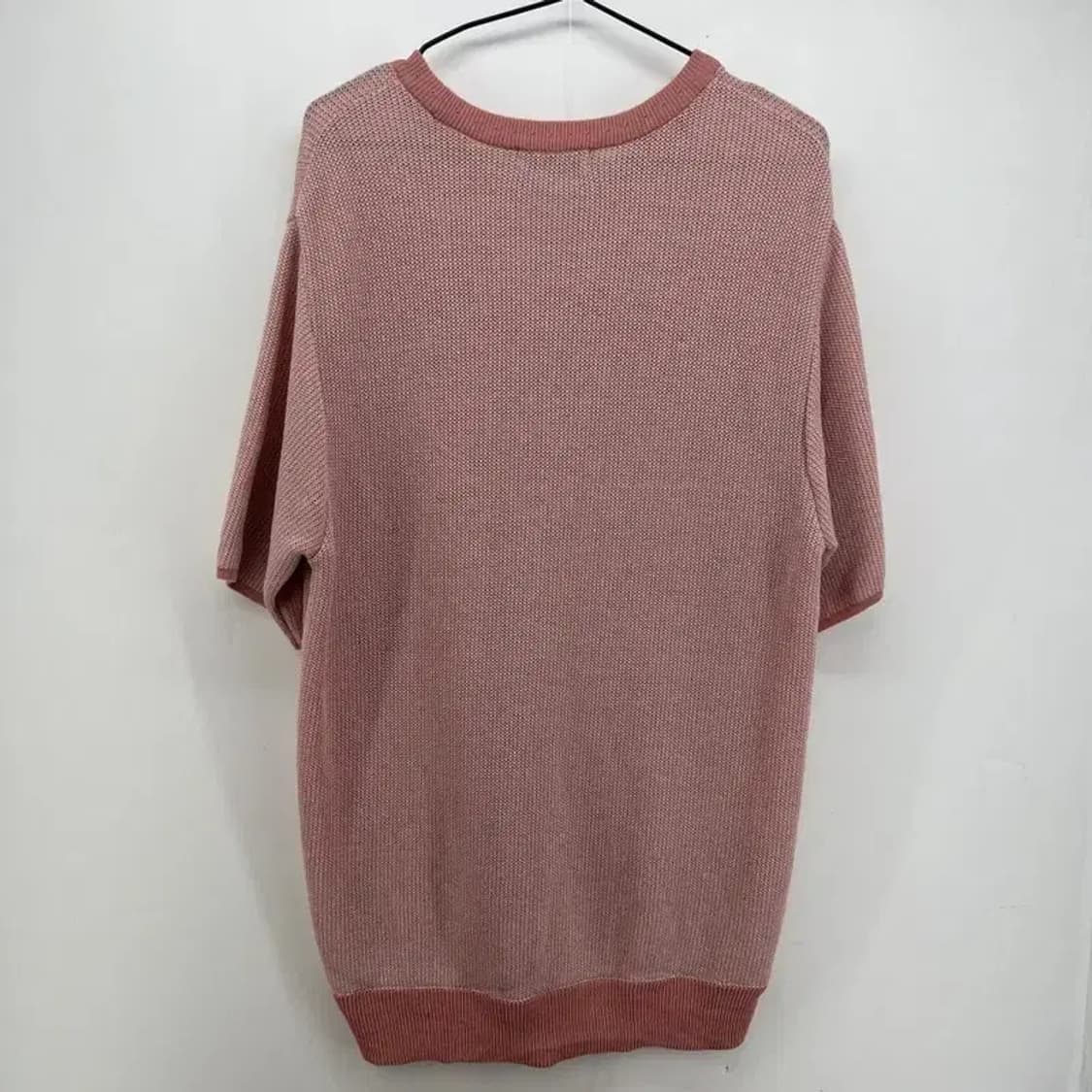 100 커스텀멜로우 남자 니트반팔티셔츠 빈티지 핑크 상품이미지2