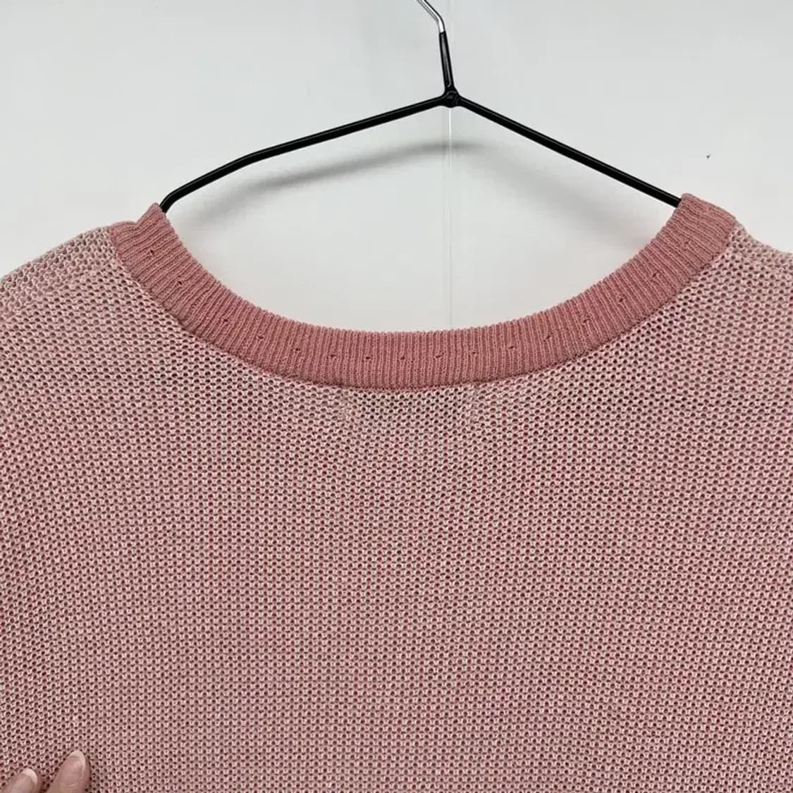 100 커스텀멜로우 남자 니트반팔티셔츠 빈티지 핑크 상품이미지5