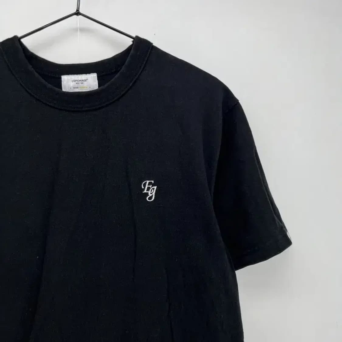 미디움 에스피오나지 오버핏 남여공용 반팔티셔츠 블랙 빈티지 상품이미지3
