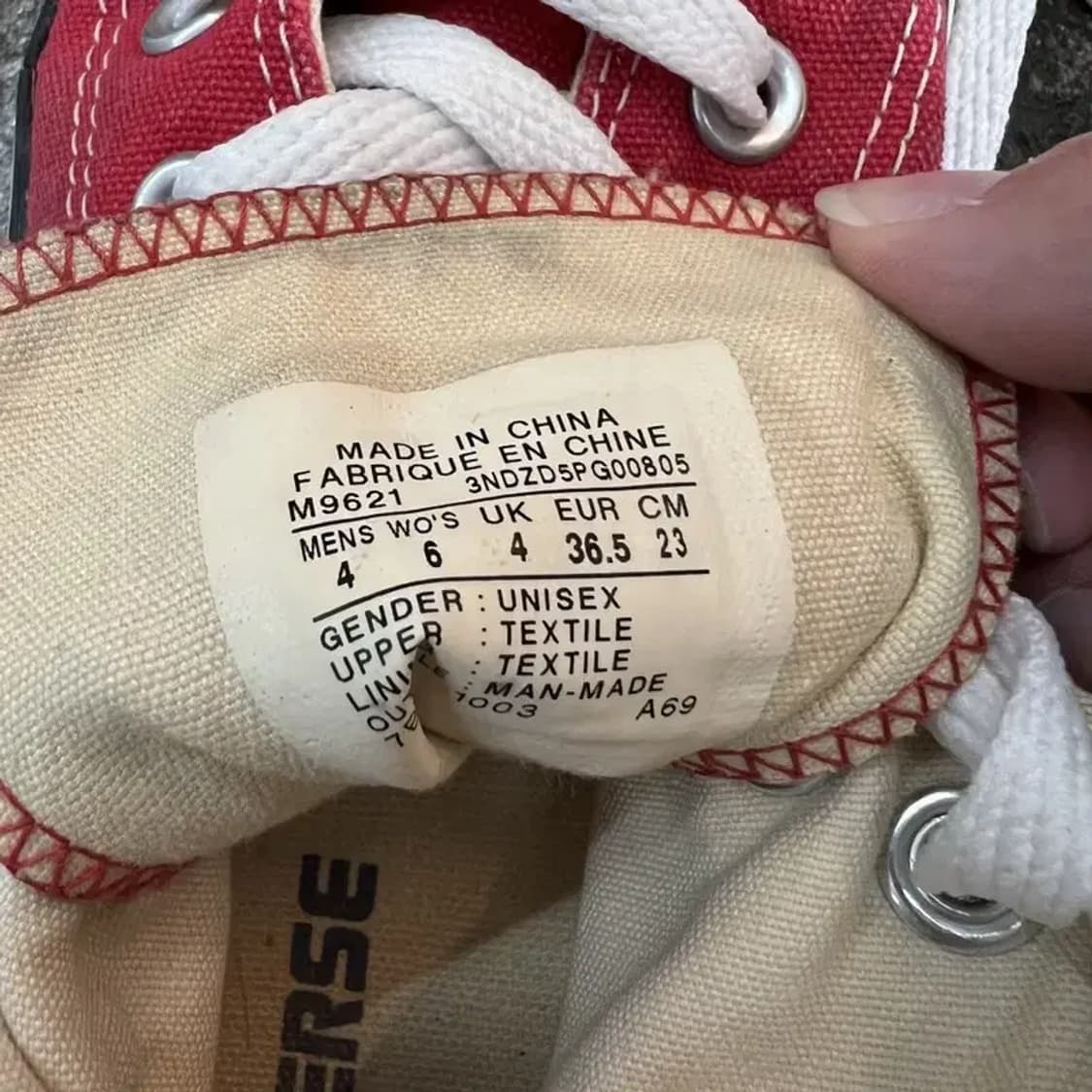 230 컨버스 여성 척테일러 스니커즈 하이탑 레드 상품이미지7