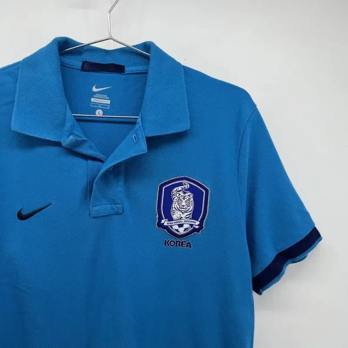 라지 나이키 kfa 풋볼 카라티셔츠 반팔티셔츠 국대 블록코어룩 상품이미지4