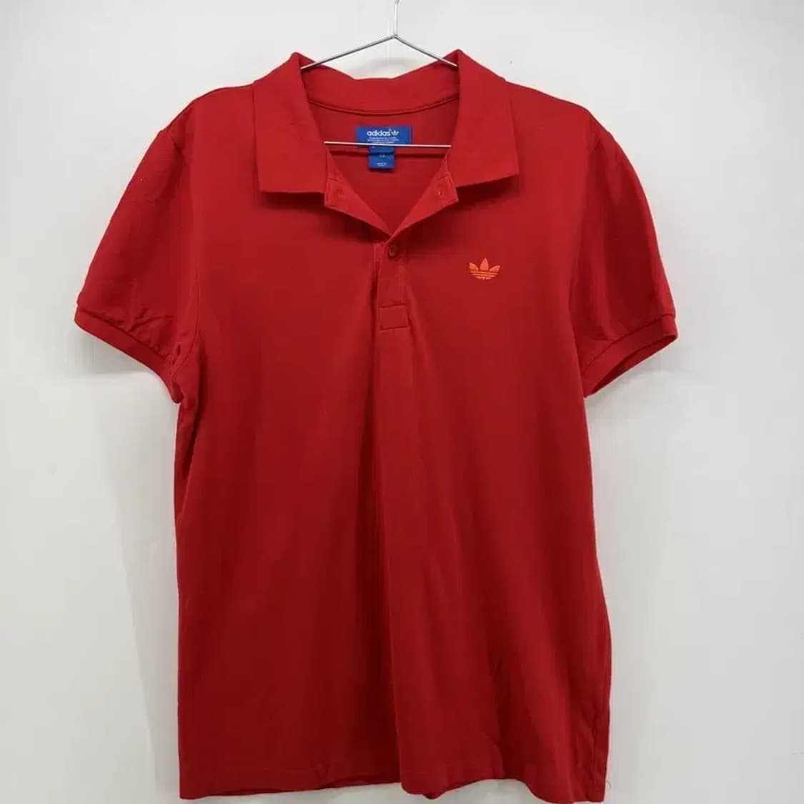 105 아디다스 오리지널스 불꽃로고 카라티셔츠 레드 빈티지 남자티셔츠 상품이미지1