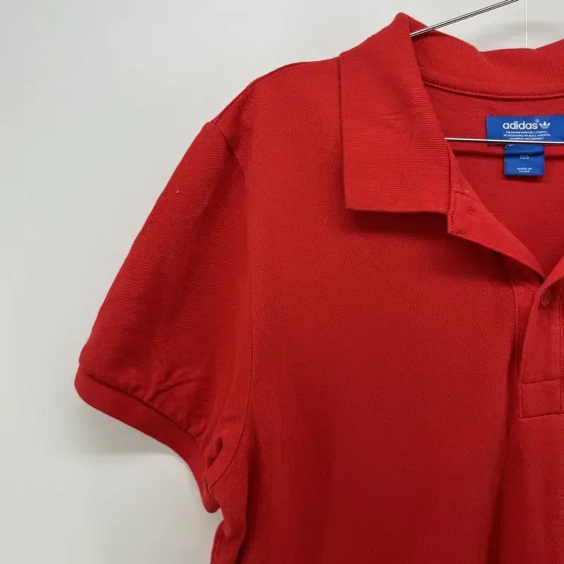 105 아디다스 오리지널스 불꽃로고 카라티셔츠 레드 빈티지 남자티셔츠 상품이미지4