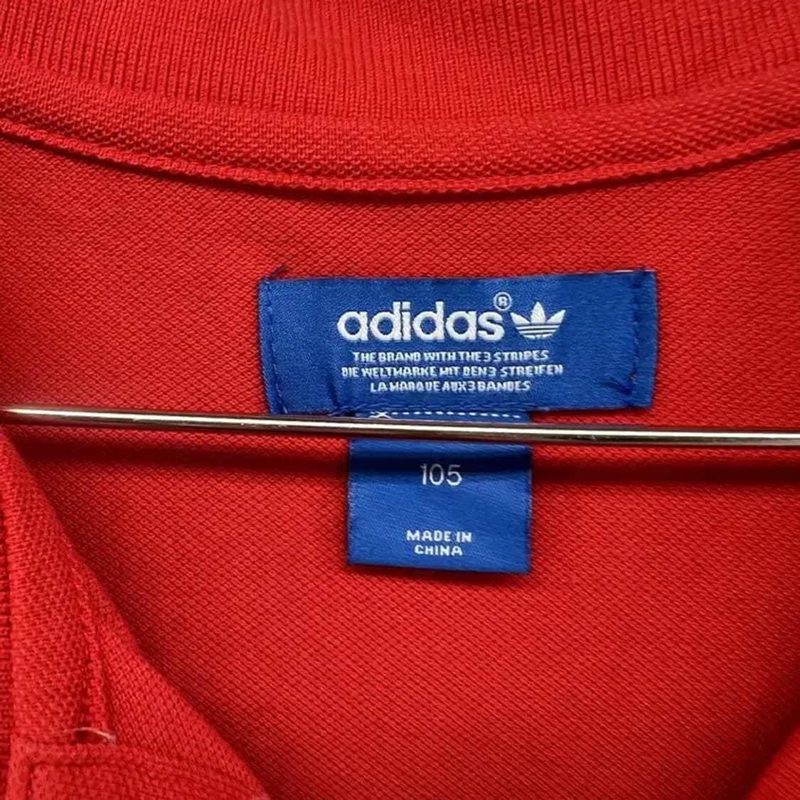 105 아디다스 오리지널스 불꽃로고 카라티셔츠 레드 빈티지 남자티셔츠 상품이미지6