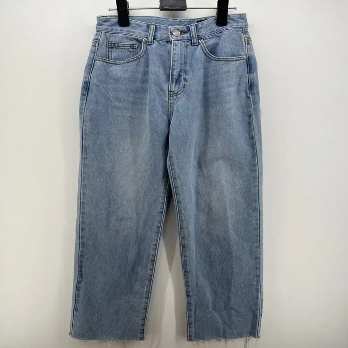 0 ore 오어 여자데님 컷팅 청바지 와이드팬츠 연청 여름청바지 상품이미지1