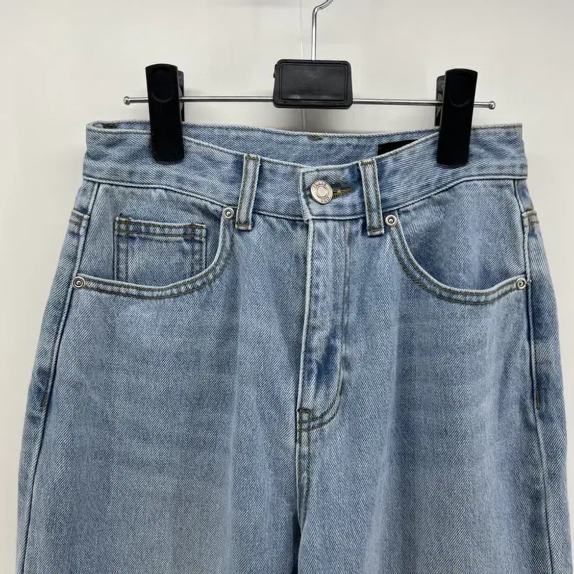 0 ore 오어 여자데님 컷팅 청바지 와이드팬츠 연청 여름청바지 상품이미지3