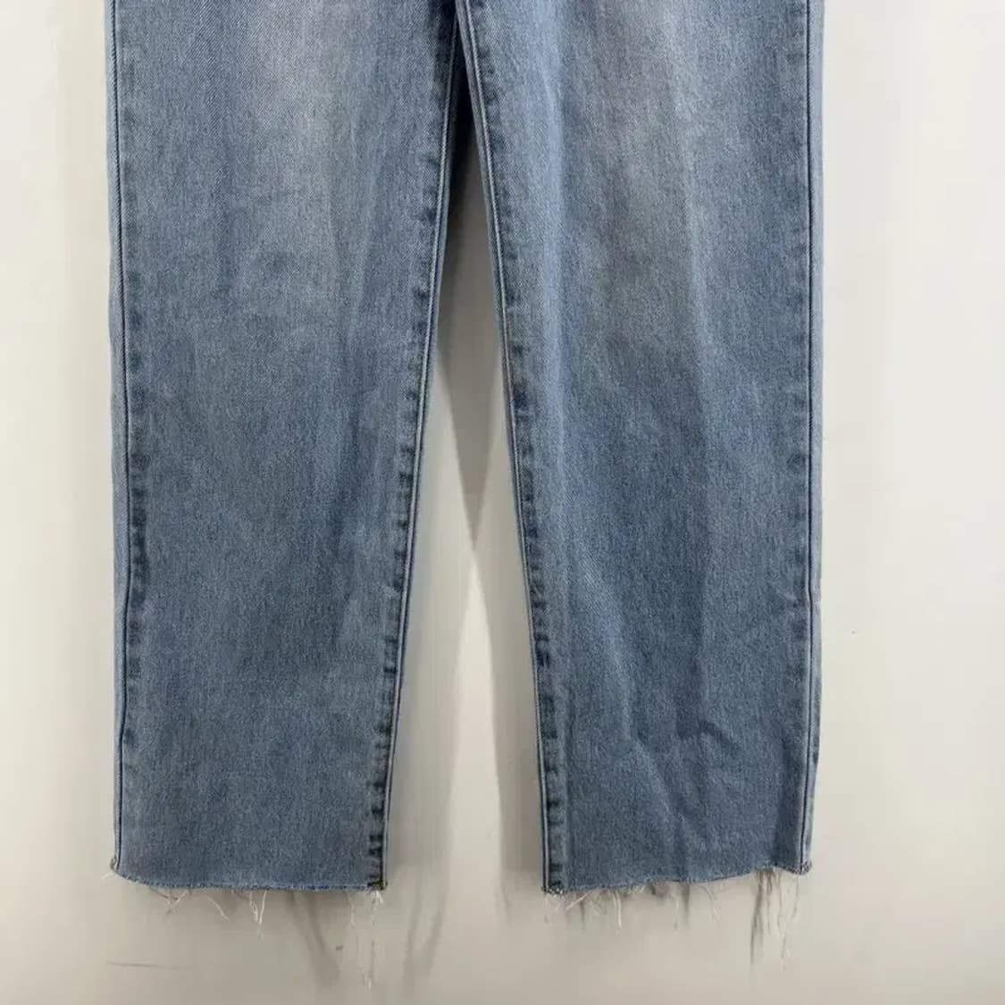 0 ore 오어 여자데님 컷팅 청바지 와이드팬츠 연청 여름청바지 상품이미지4