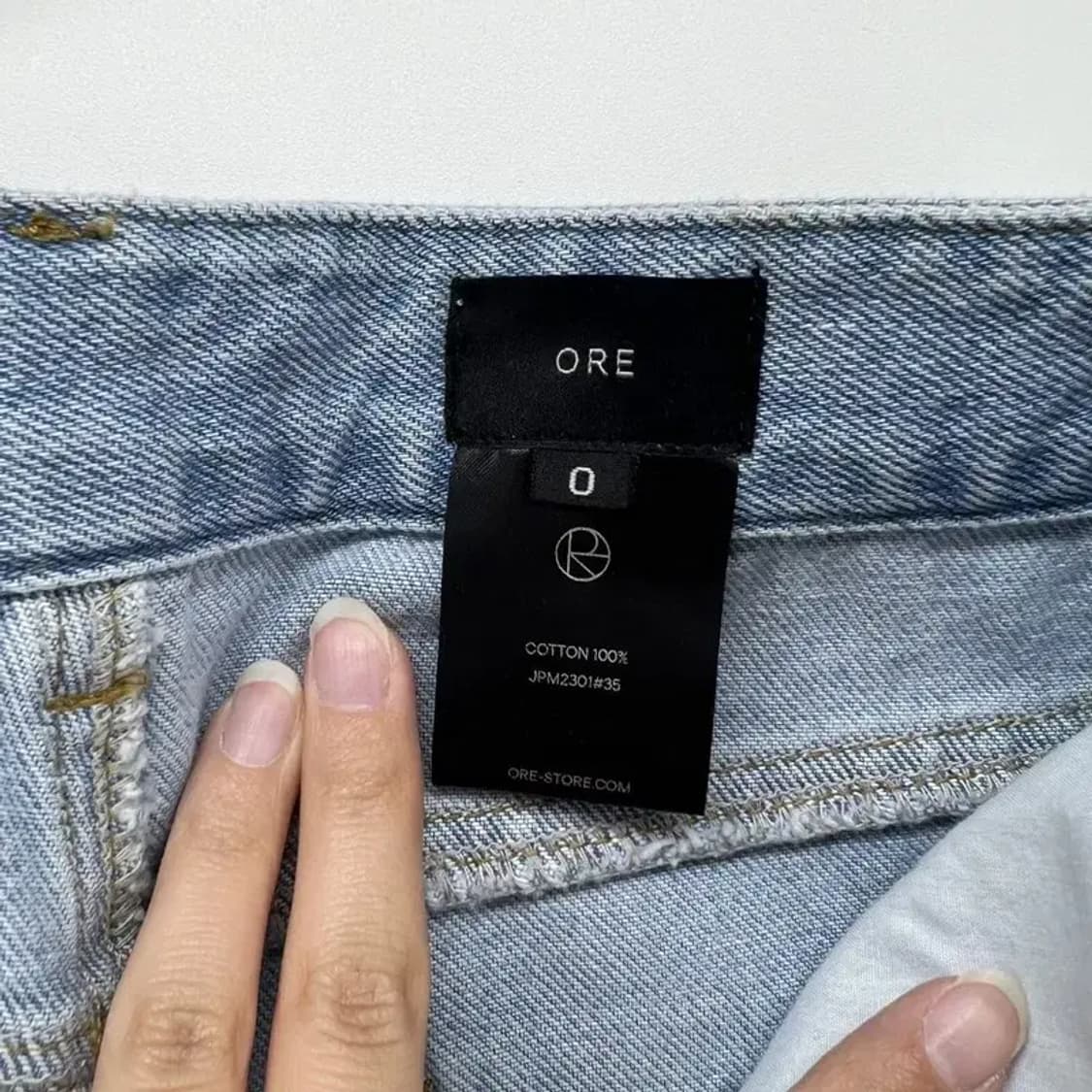 0 ore 오어 여자데님 컷팅 청바지 와이드팬츠 연청 여름청바지 상품이미지7