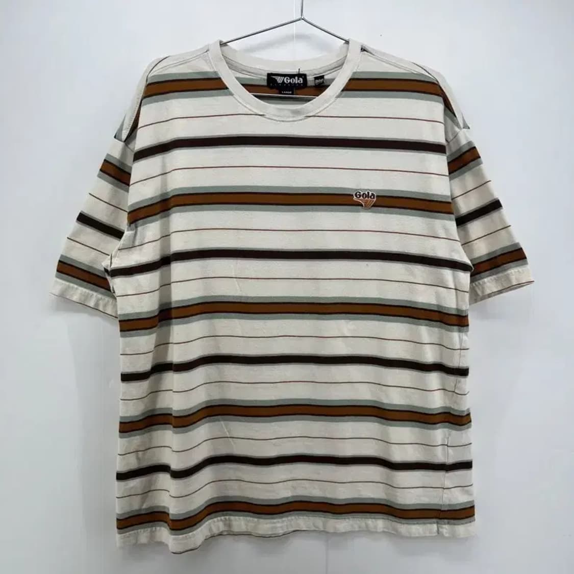 라지 gola 골라 오버핏 스트라이프 반팔티셔츠 빈티지클래식 상품이미지1