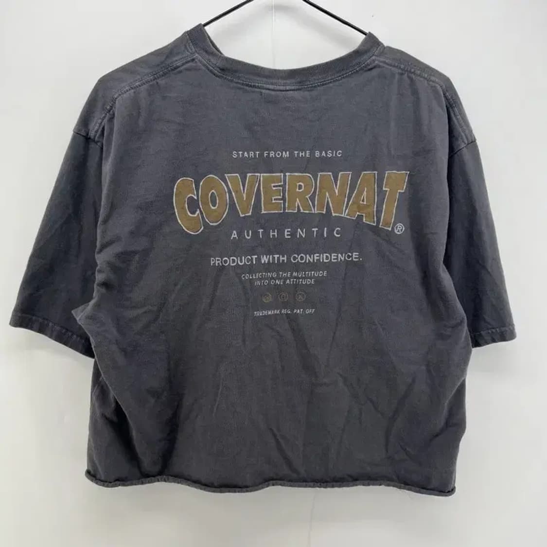 라지 커버낫 크롭 여자 반팔티셔츠 블랙 빈티지 상품이미지2