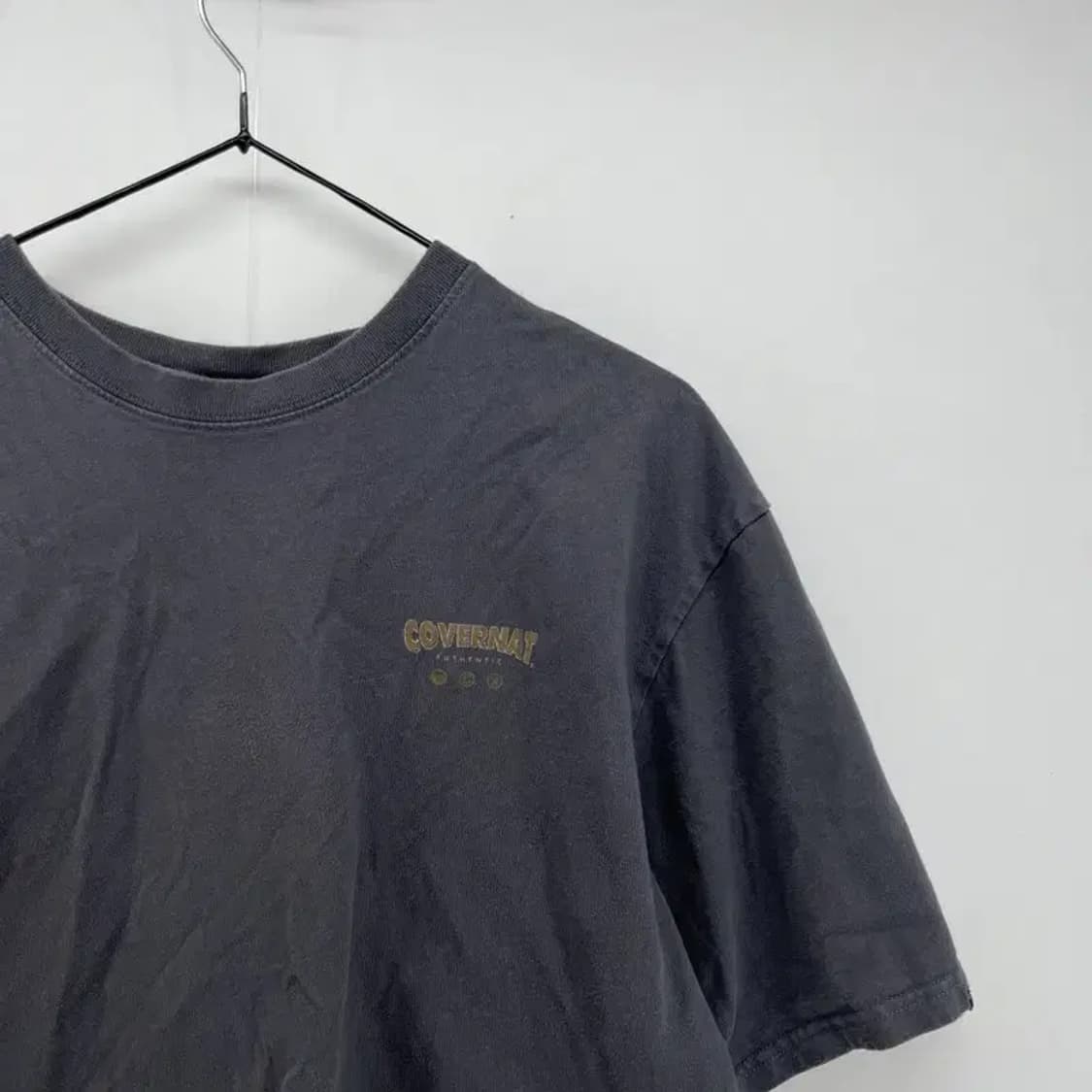 라지 커버낫 크롭 여자 반팔티셔츠 블랙 빈티지 상품이미지4