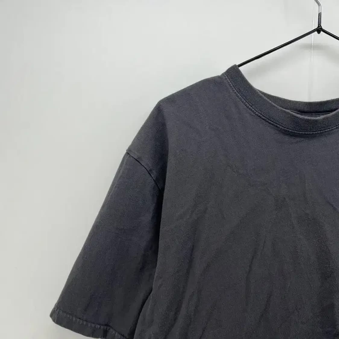 라지 커버낫 크롭 여자 반팔티셔츠 블랙 빈티지 상품이미지5