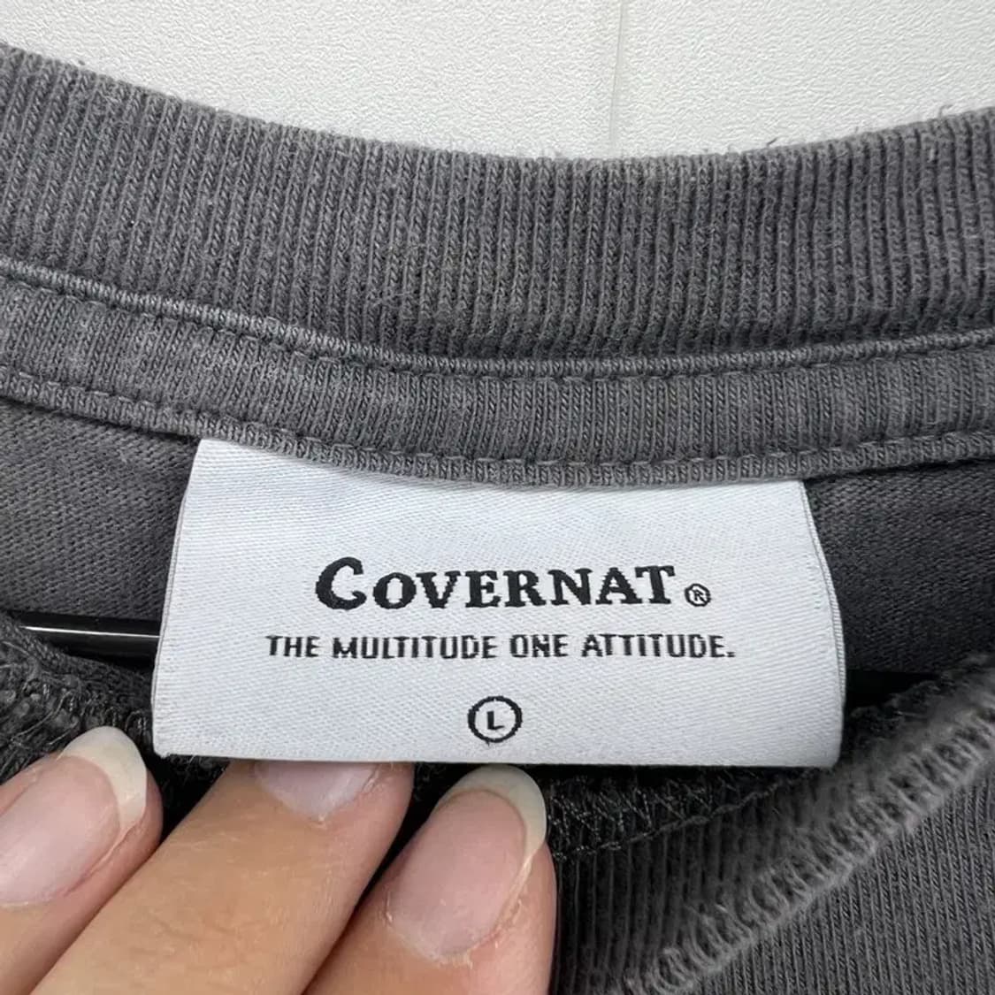 라지 커버낫 크롭 여자 반팔티셔츠 블랙 빈티지 상품이미지7