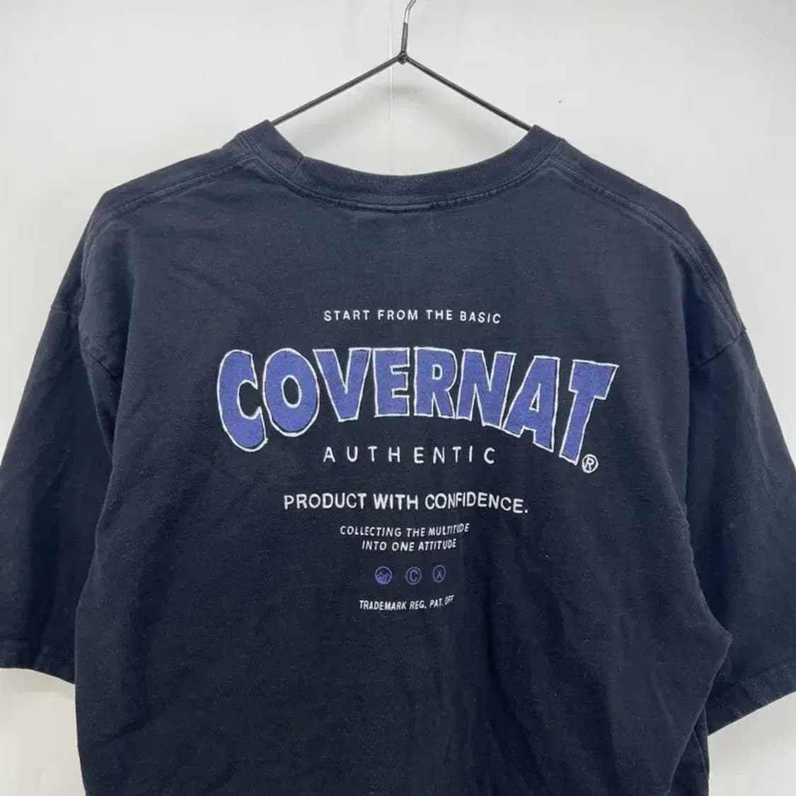 라지 커버낫 크롭 여자 반팔티셔츠 블랙 빈티지 상품이미지5