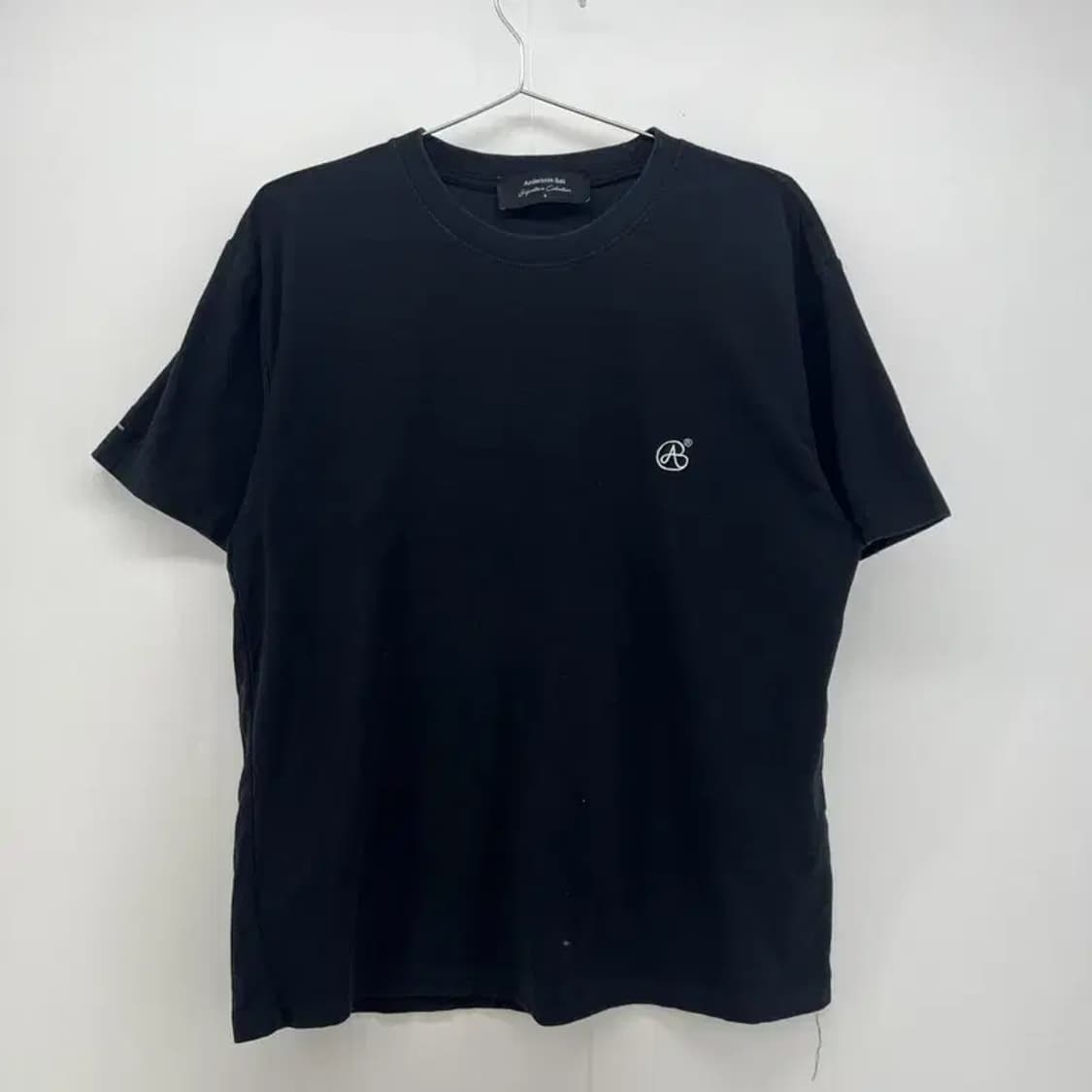 스몰 앤더슨벨 남여공용 블랙 오버핏 반팔티셔츠 여름티셔츠 상품이미지1