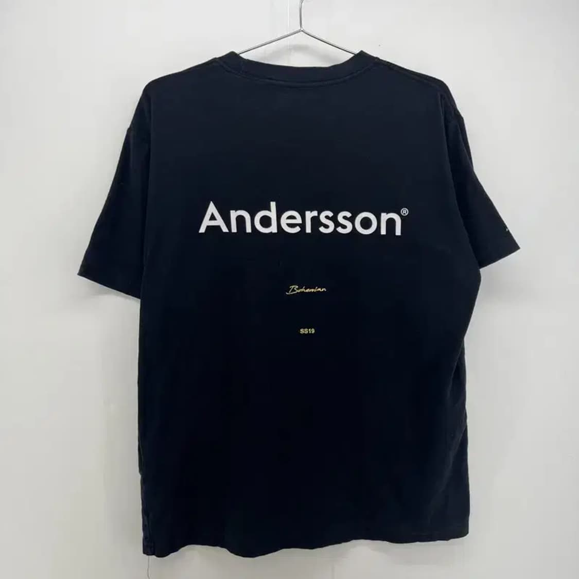 스몰 앤더슨벨 남여공용 블랙 오버핏 반팔티셔츠 여름티셔츠 상품이미지2