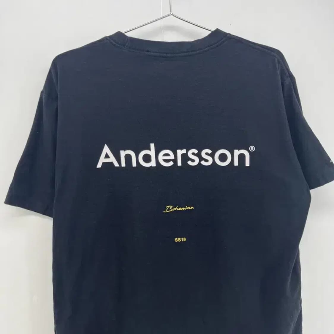 스몰 앤더슨벨 남여공용 블랙 오버핏 반팔티셔츠 여름티셔츠 상품이미지3