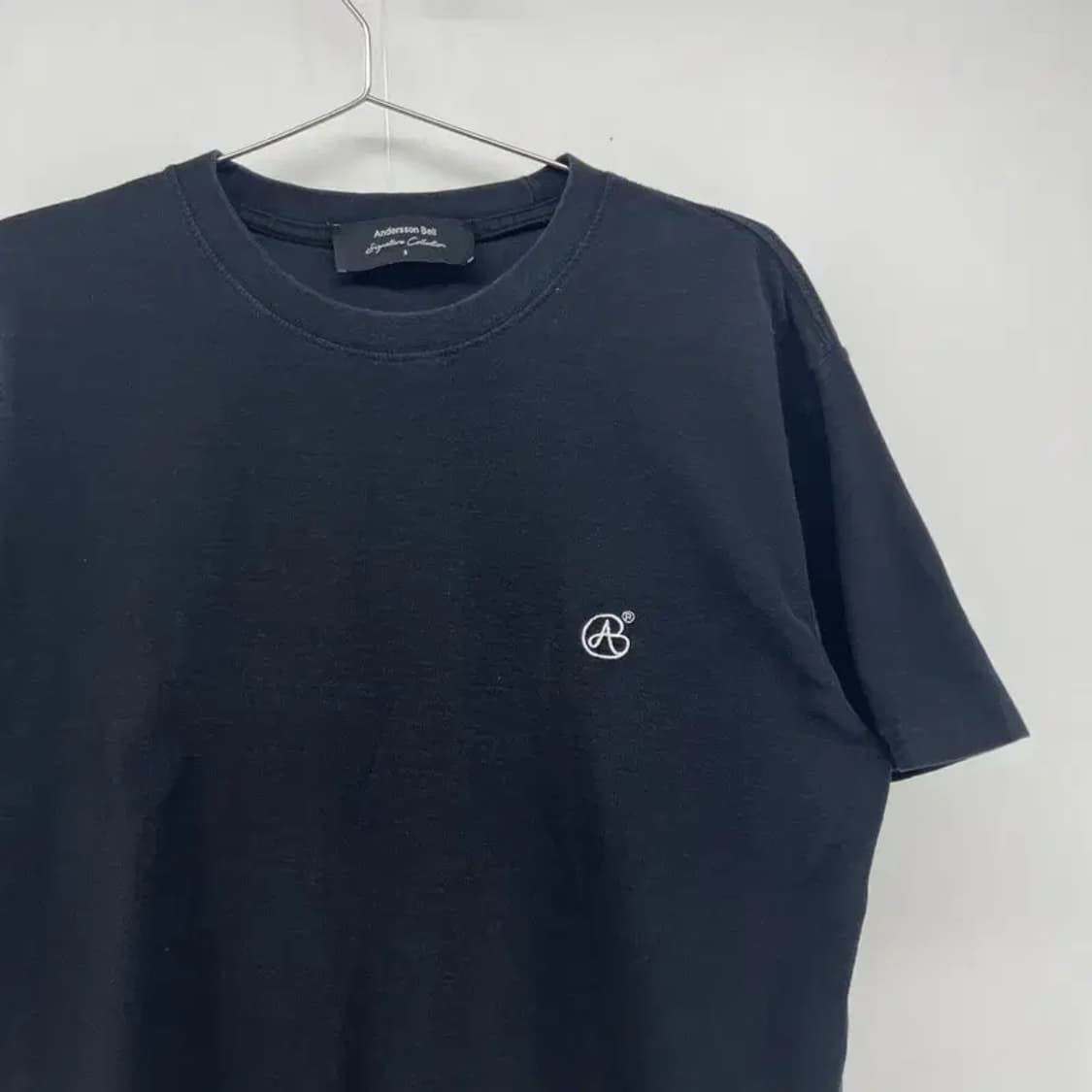 스몰 앤더슨벨 남여공용 블랙 오버핏 반팔티셔츠 여름티셔츠 상품이미지6