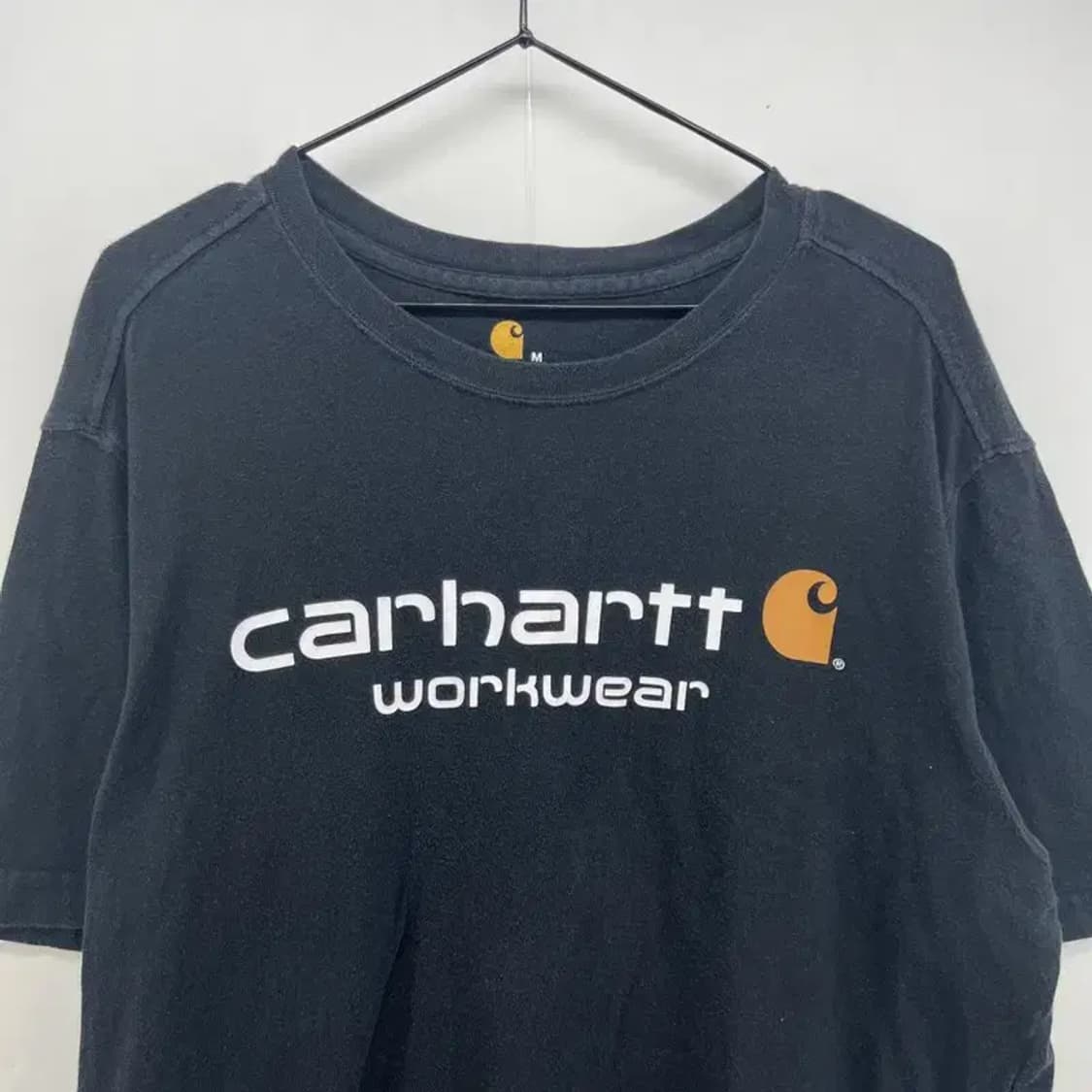 미디움 칼하트 워크웨어 빅로고 오버핏 반팔티 블랙 상품이미지2