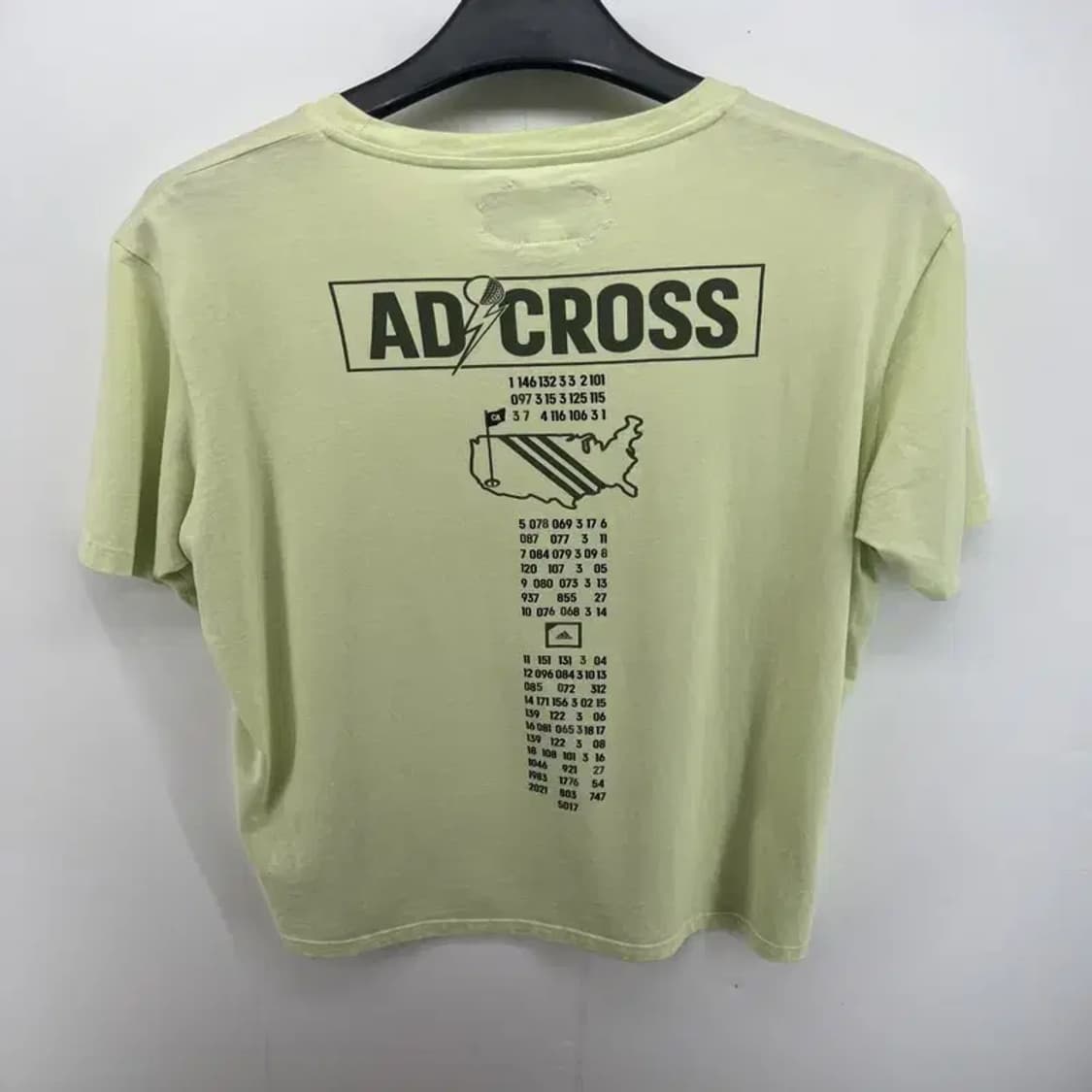 2xl 아디다스 아디크로스 캐디로고 티셔츠 빅사이즈 형광 반팔 상품이미지2