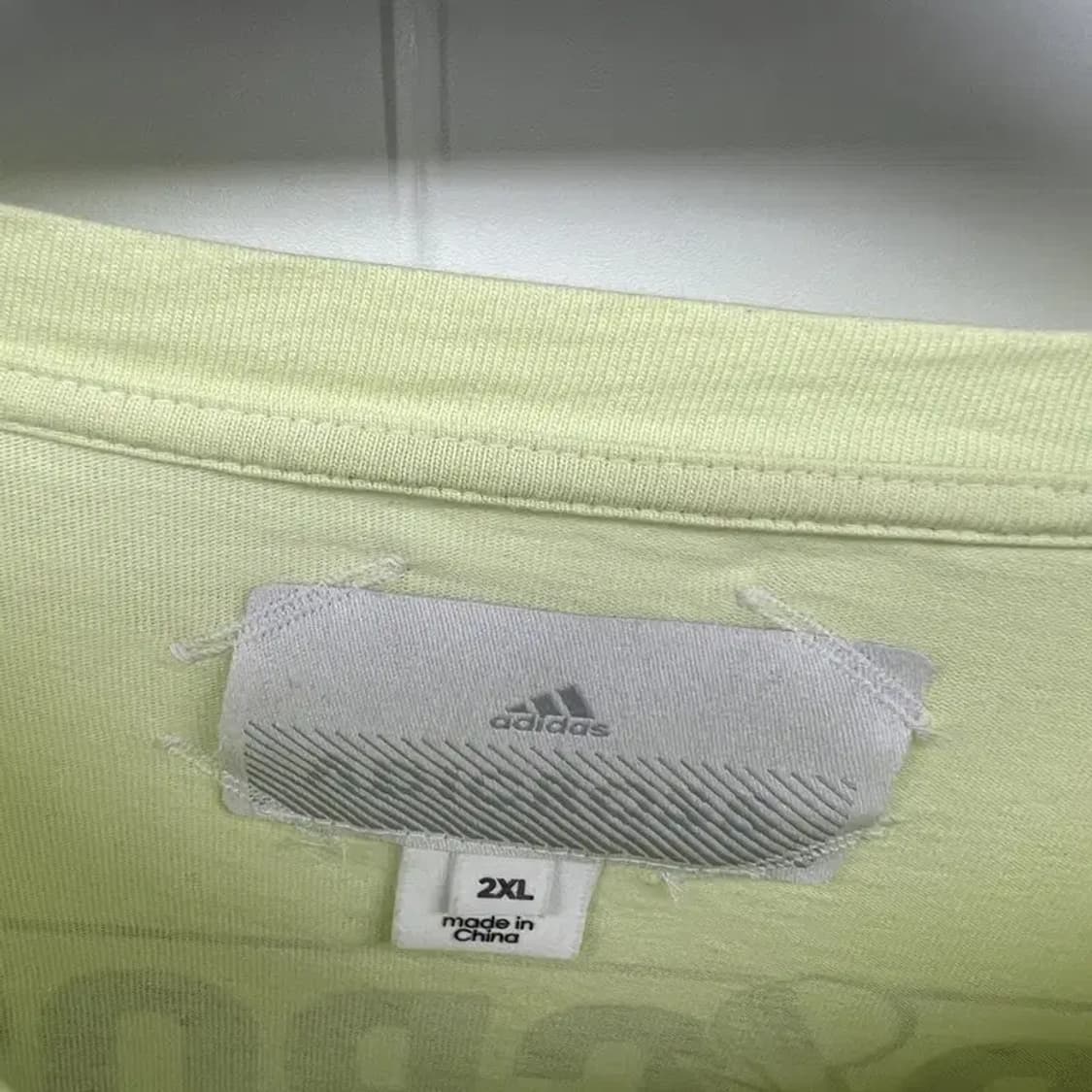 2xl 아디다스 아디크로스 캐디로고 티셔츠 빅사이즈 형광 반팔 상품이미지4