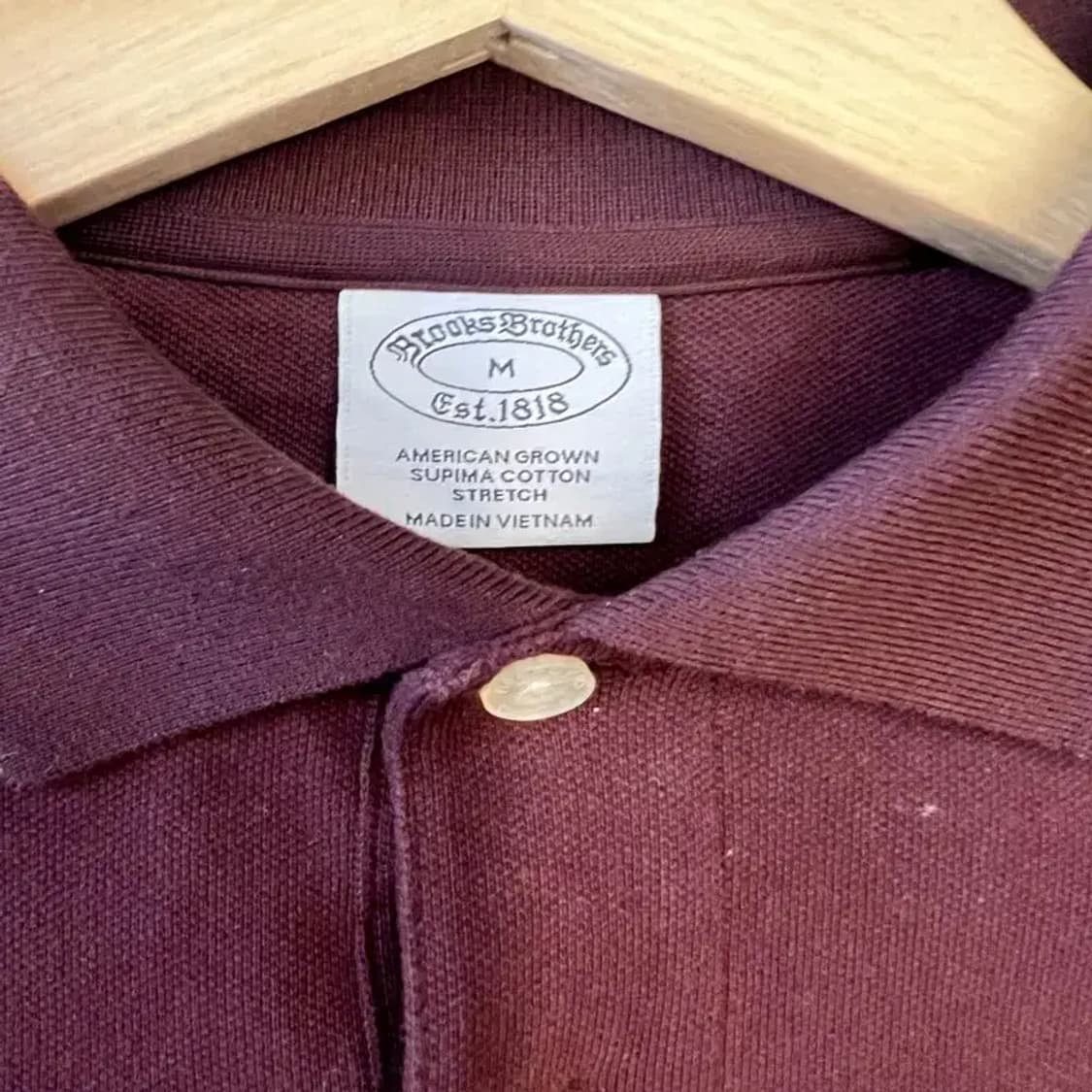 미디움 브룩스브라더스 남자 오버핏 카라반팔티셔츠 빈티지 상품이미지4