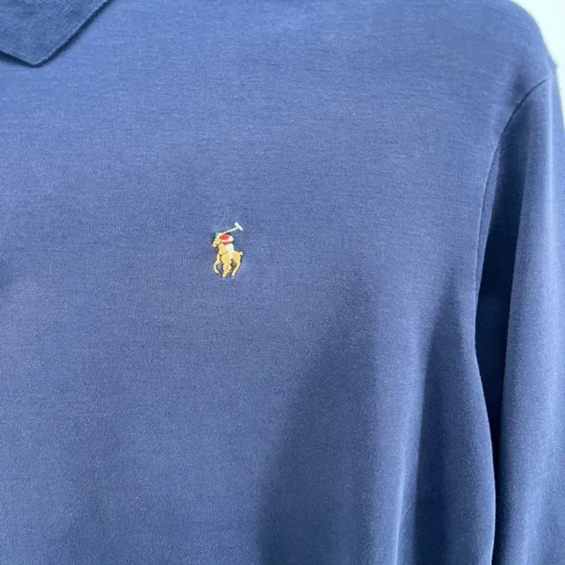 xl 폴로랄프로렌 네이비오버핏 남자 긴팔 카라티셔츠 빈티지 상품이미지3