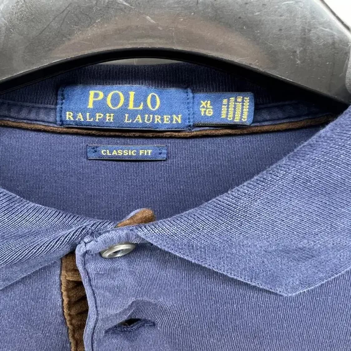 xl 폴로랄프로렌 네이비오버핏 남자 긴팔 카라티셔츠 빈티지 상품이미지4