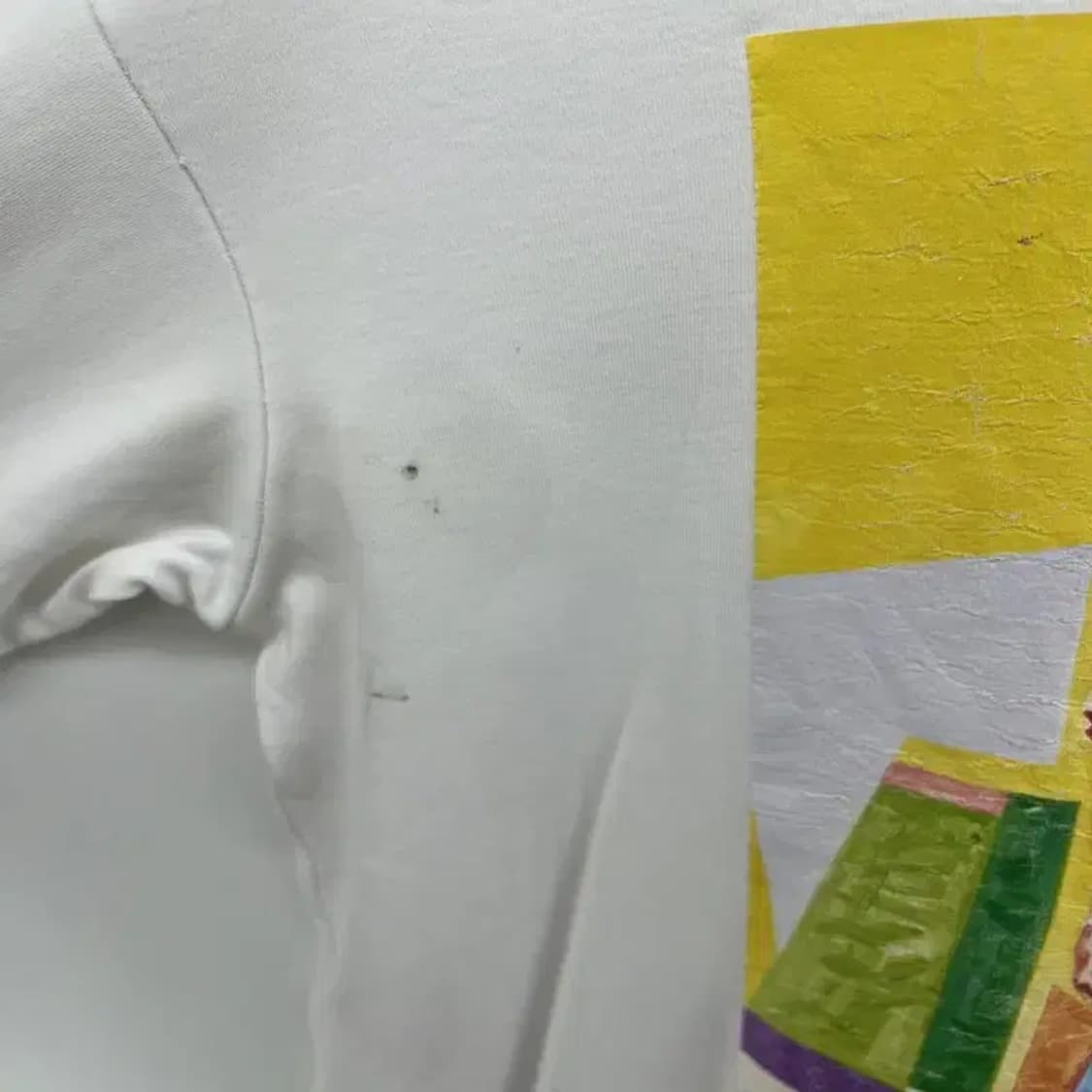 95 지오송지오 오버핏 화이트 반팔티셔츠 빈티지 B그레이드 얼룩존재 상품이미지3