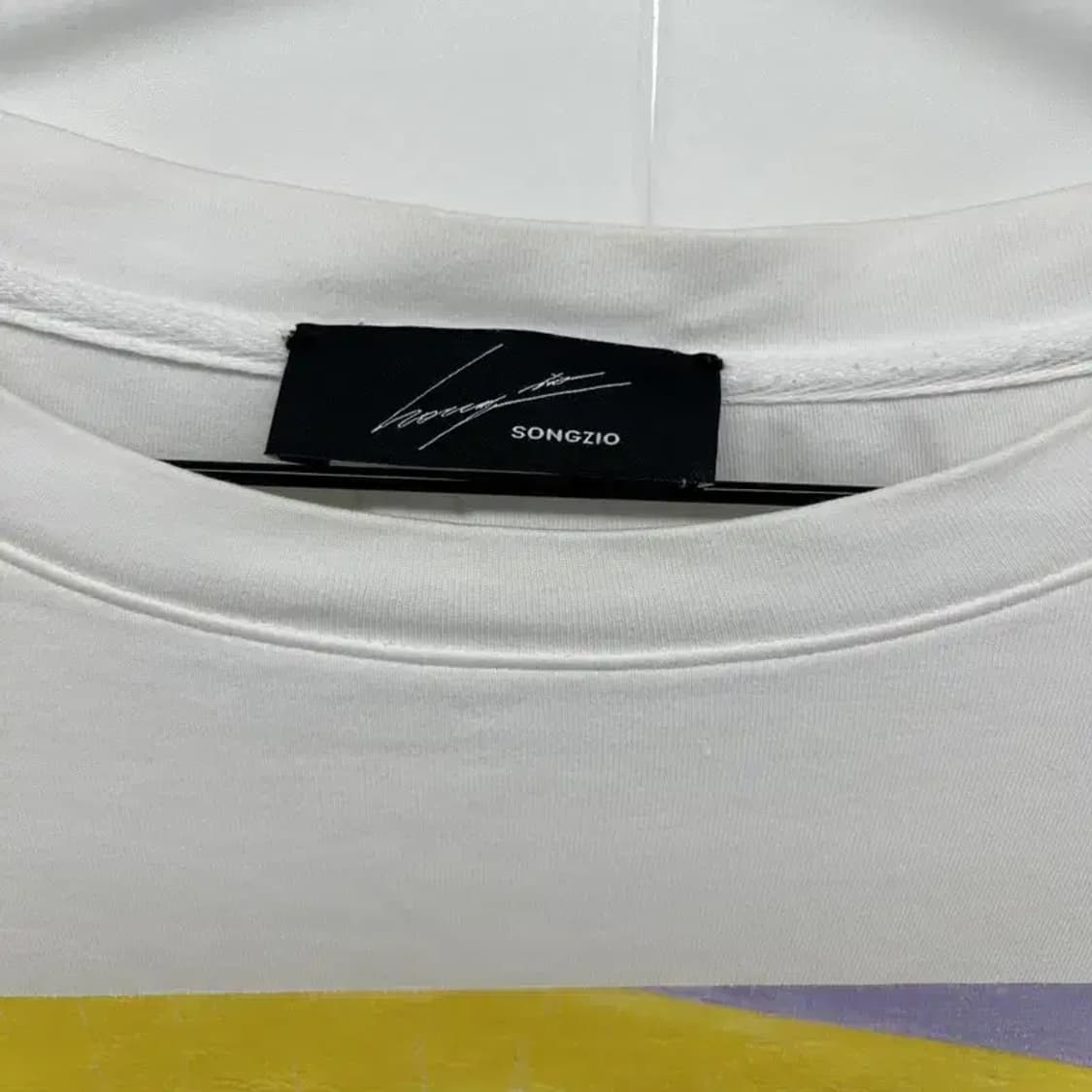 95 지오송지오 오버핏 화이트 반팔티셔츠 빈티지 B그레이드 얼룩존재 상품이미지4