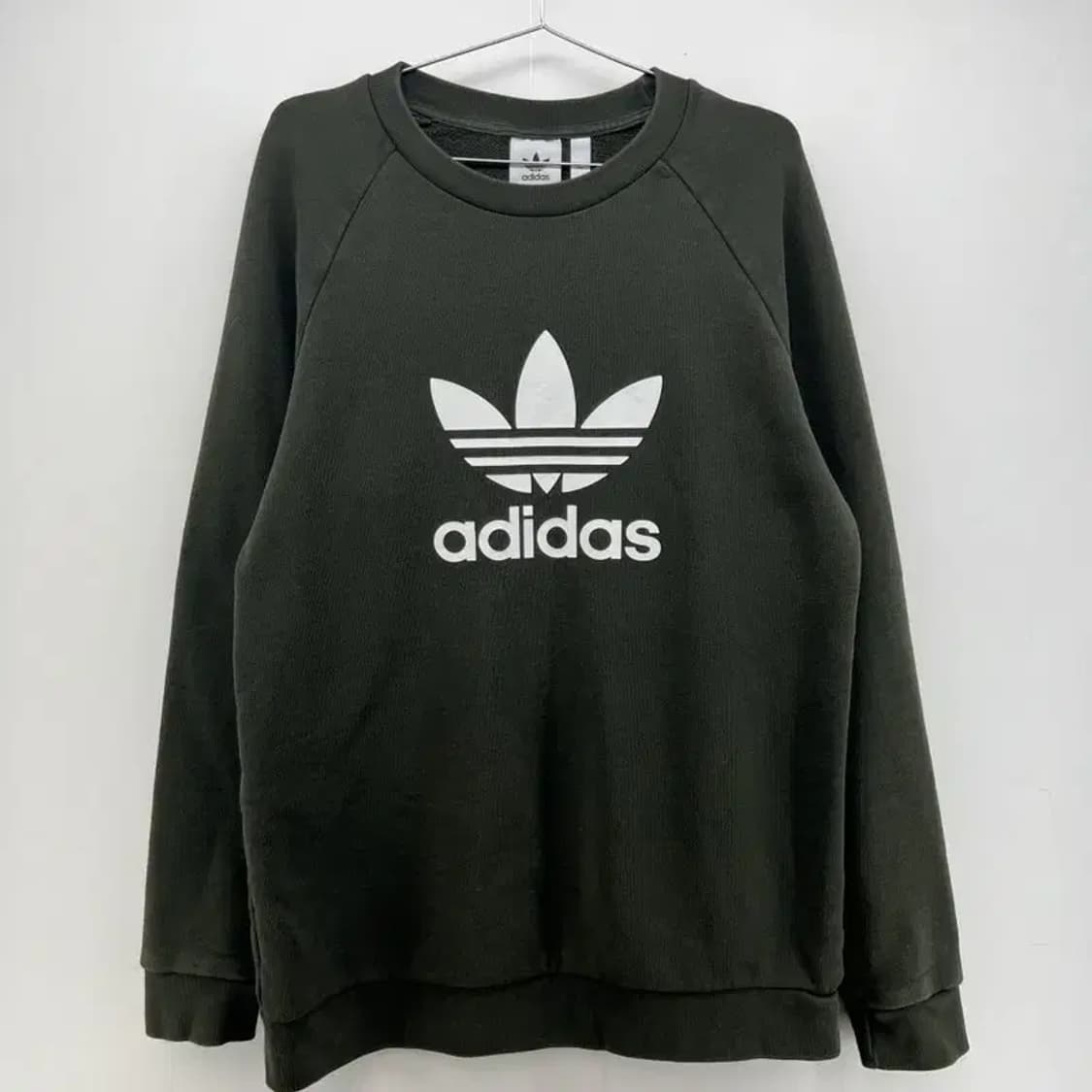 xl 아디다스 오리지널스 불꽃로고 오버핏 카키 녹색 맨투맨티셔츠 빈티지 상품이미지1