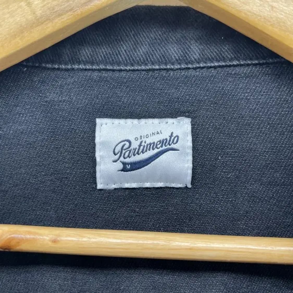 미디움 파르티멘토 오버핏 블랙 데님셔츠 빈티지 남자 셔츠 상품이미지8