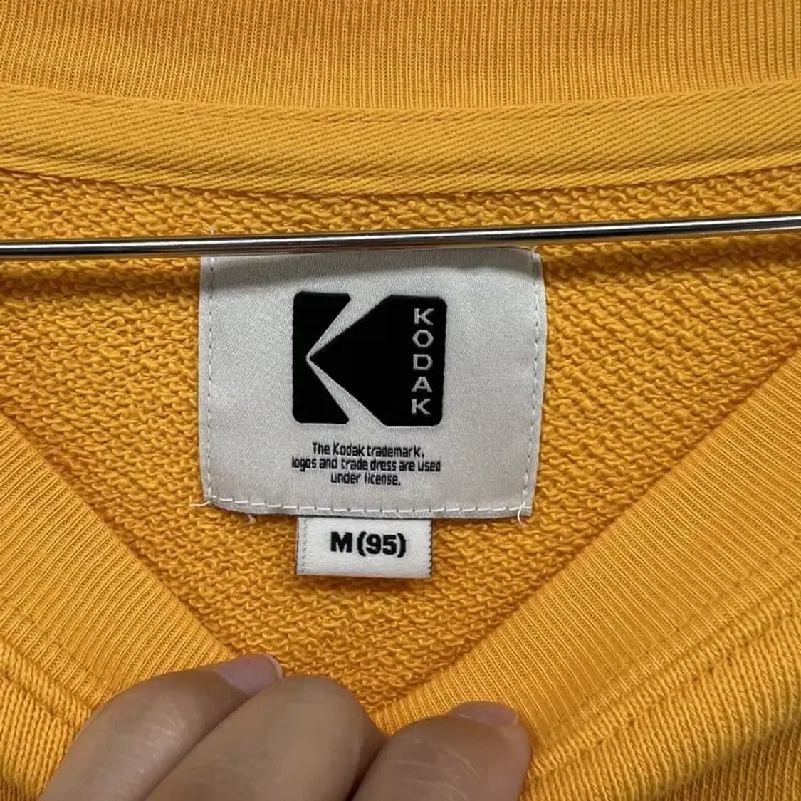 미디움 코닥 오버핏 남여공용 옐로우 맨투맨티셔츠 빈티지 상품이미지7