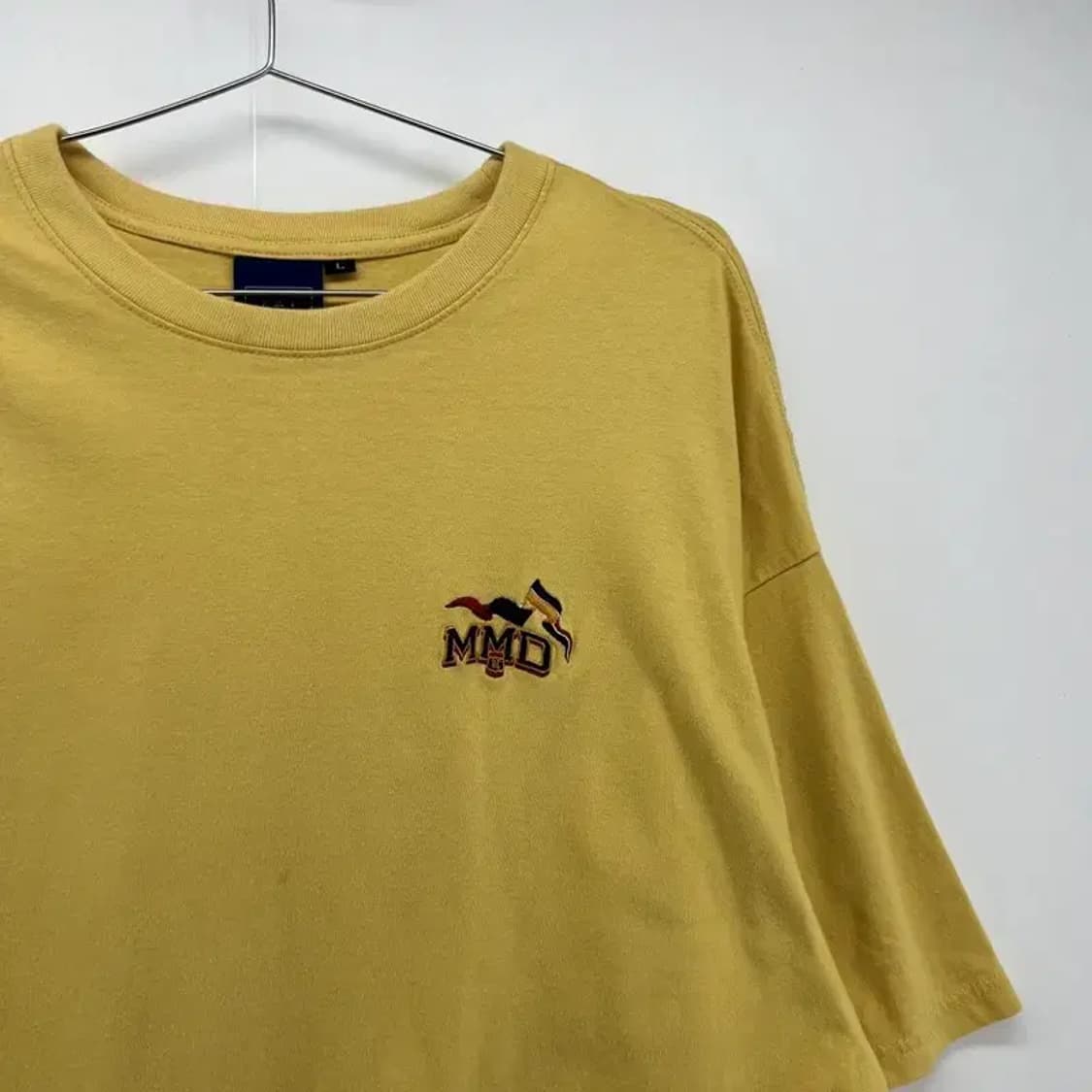 라지 로맨틱크라운 오버핏 옐로우 반팔티셔츠 남자 여름티 상품이미지3