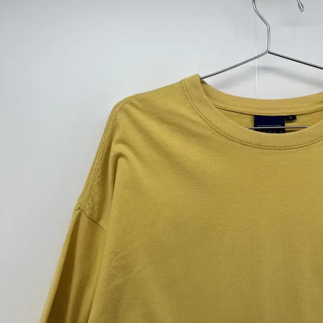 라지 로맨틱크라운 오버핏 옐로우 반팔티셔츠 남자 여름티 상품이미지6