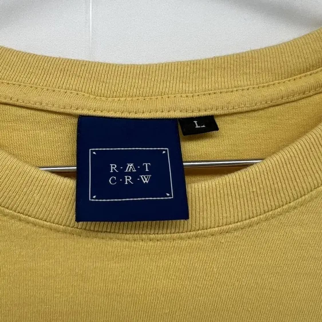 라지 로맨틱크라운 오버핏 옐로우 반팔티셔츠 남자 여름티 상품이미지8