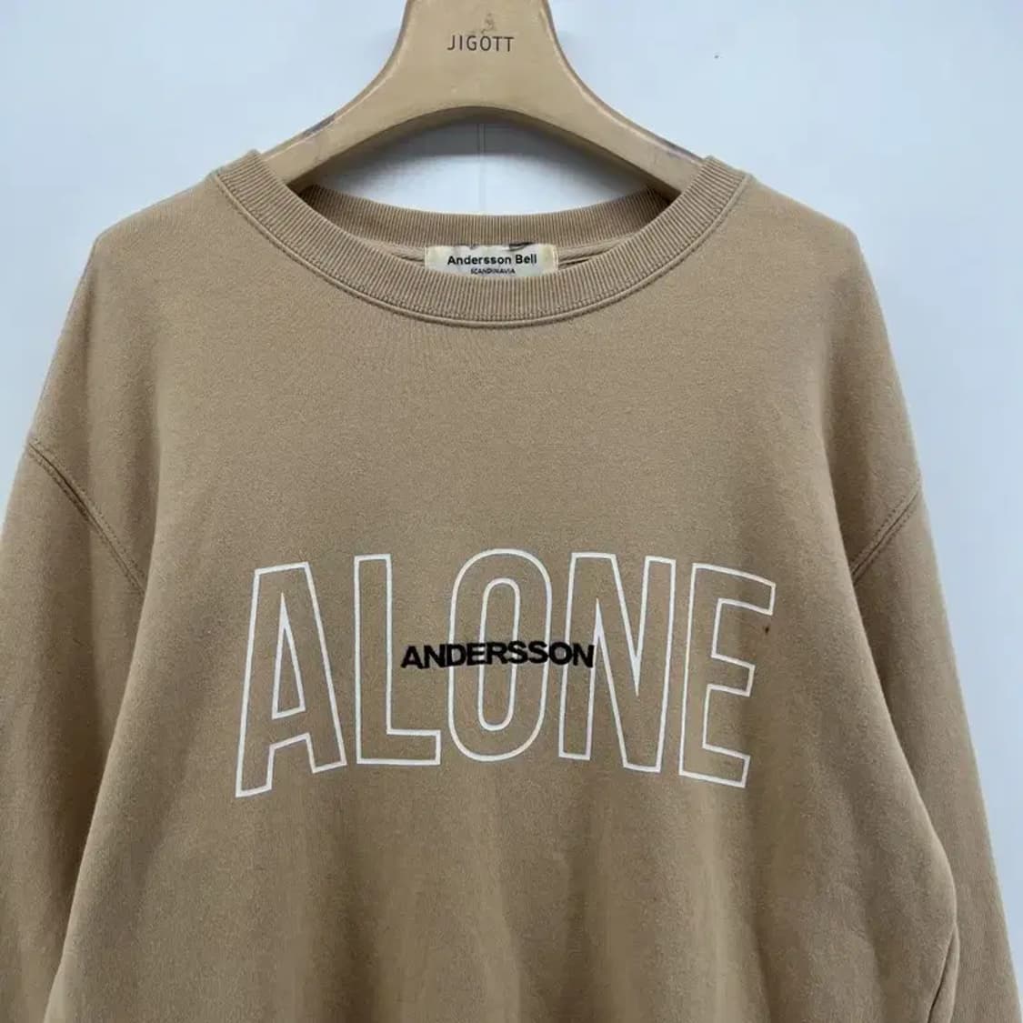 스몰 앤더슨벨 오버핏 맨투맨티셔츠 반바지 코디 저녁룩 상품이미지3