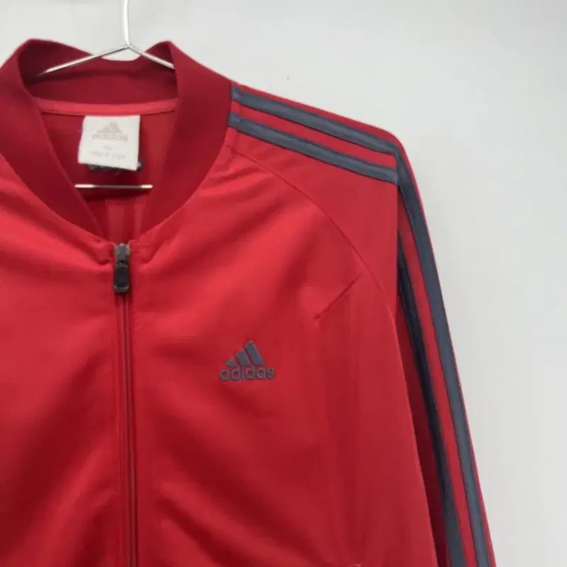95 아디다스 삼선 다홍색 레드 져지 hsw니트 트레이닝탑져지 여자 상품이미지3