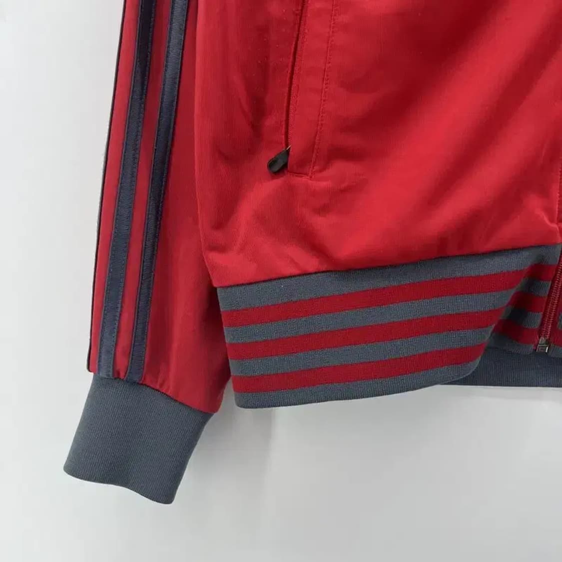 95 아디다스 삼선 다홍색 레드 져지 hsw니트 트레이닝탑져지 여자 상품이미지4