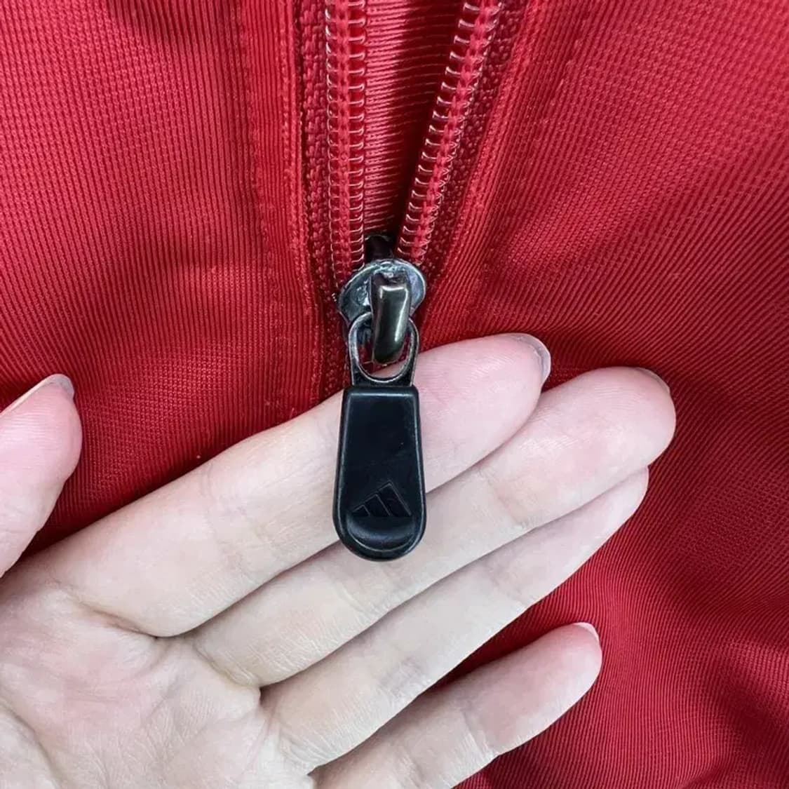 95 아디다스 삼선 다홍색 레드 져지 hsw니트 트레이닝탑져지 여자 상품이미지5