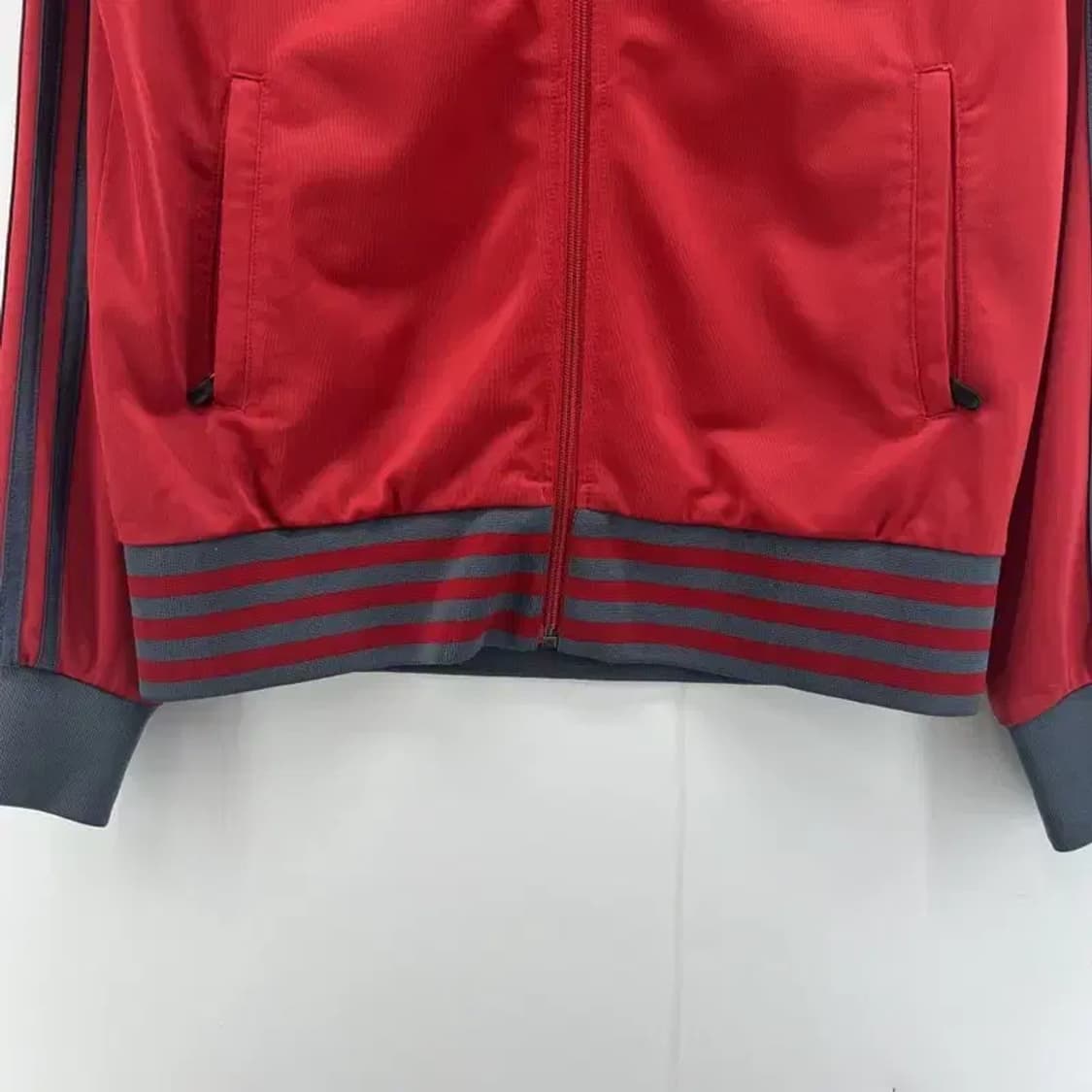 95 아디다스 삼선 다홍색 레드 져지 hsw니트 트레이닝탑져지 여자 상품이미지7