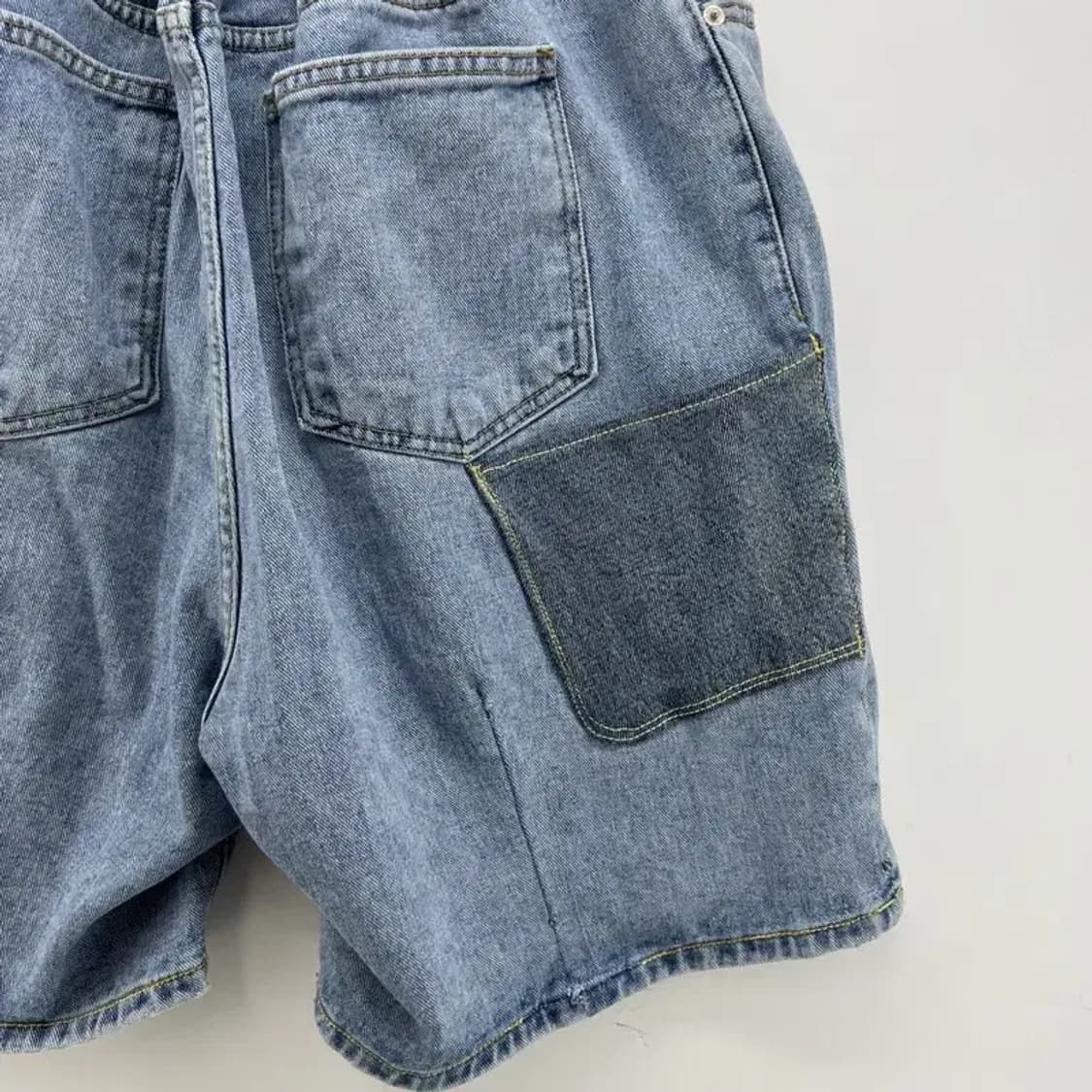 29 30 넘여공용 버뮤다팬츠 데님팬츠 청반바지 오버핏 유니크 바지 상품이미지7