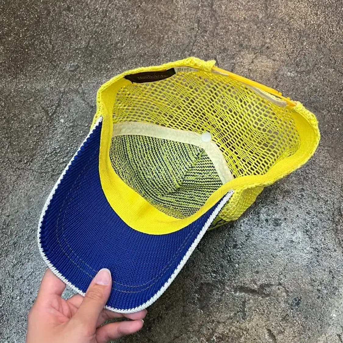 os 본더치 매시 y2k 빈티지 여름 볼캡 모자 남여공용 옐로우 새상품급 상품이미지2